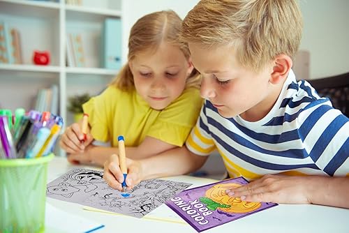 Miniatura 5 de The Dreidel Company Libros para colorear de Halloween, recuerdos de fiesta para niños, regalos de Halloween para dulce o truco, rellenos de bolsas