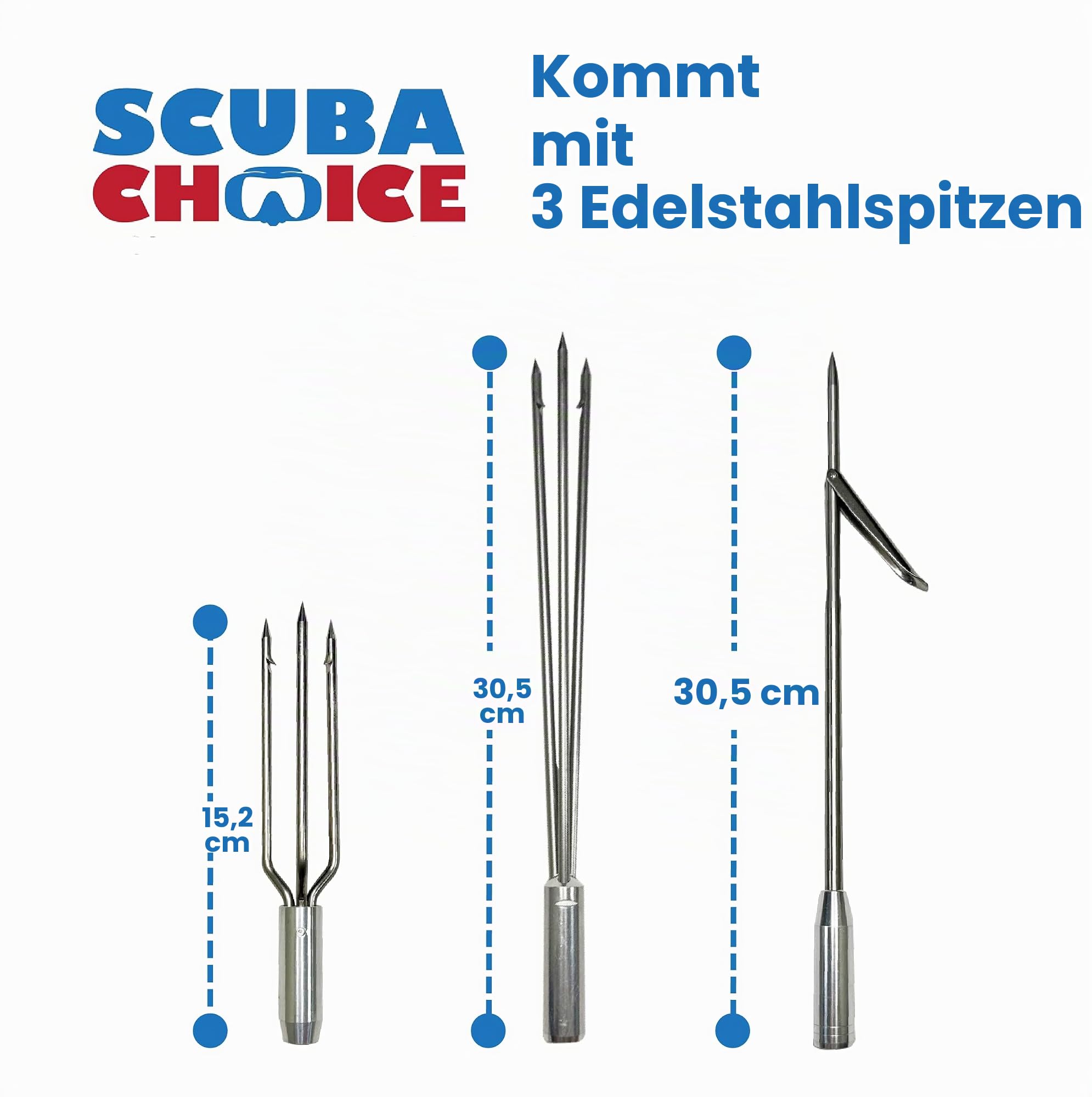 Scuba Choice speerfischen 5 'Faser Glas Travel 2piece Hawaiian Sling Stange Spear 3 Tipps Set