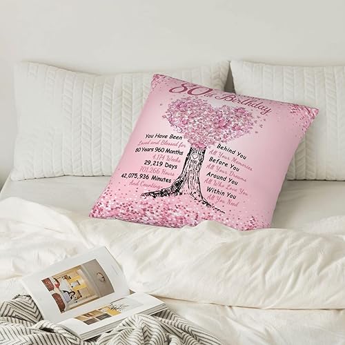 Miniatura 7 de Regalos de cumpleaños número 80 para mujeres, regalos de cumpleaños de 80 años para mujeres, funda de almohada de 18 x 18 pulgadas, decoraciones de