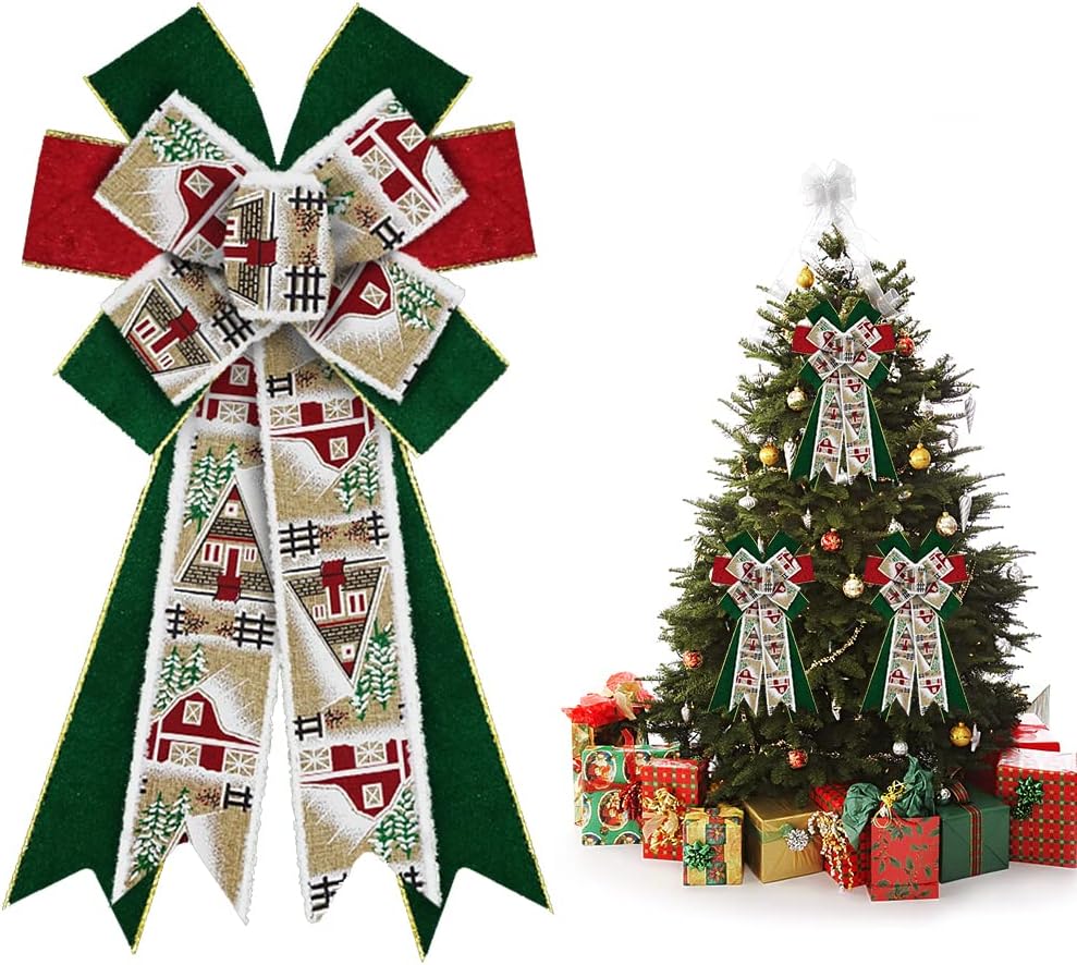 Estivaux Large Christmas Bows for Wreath, Christmas Wreath