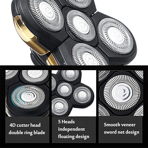Miniatura 2 de Cabezales de hoja de afeitar para cabezales de hoja de afeitar de 5 cabezales, cabezal de afeitar eléctrico, cortador de barba fácil de instalar