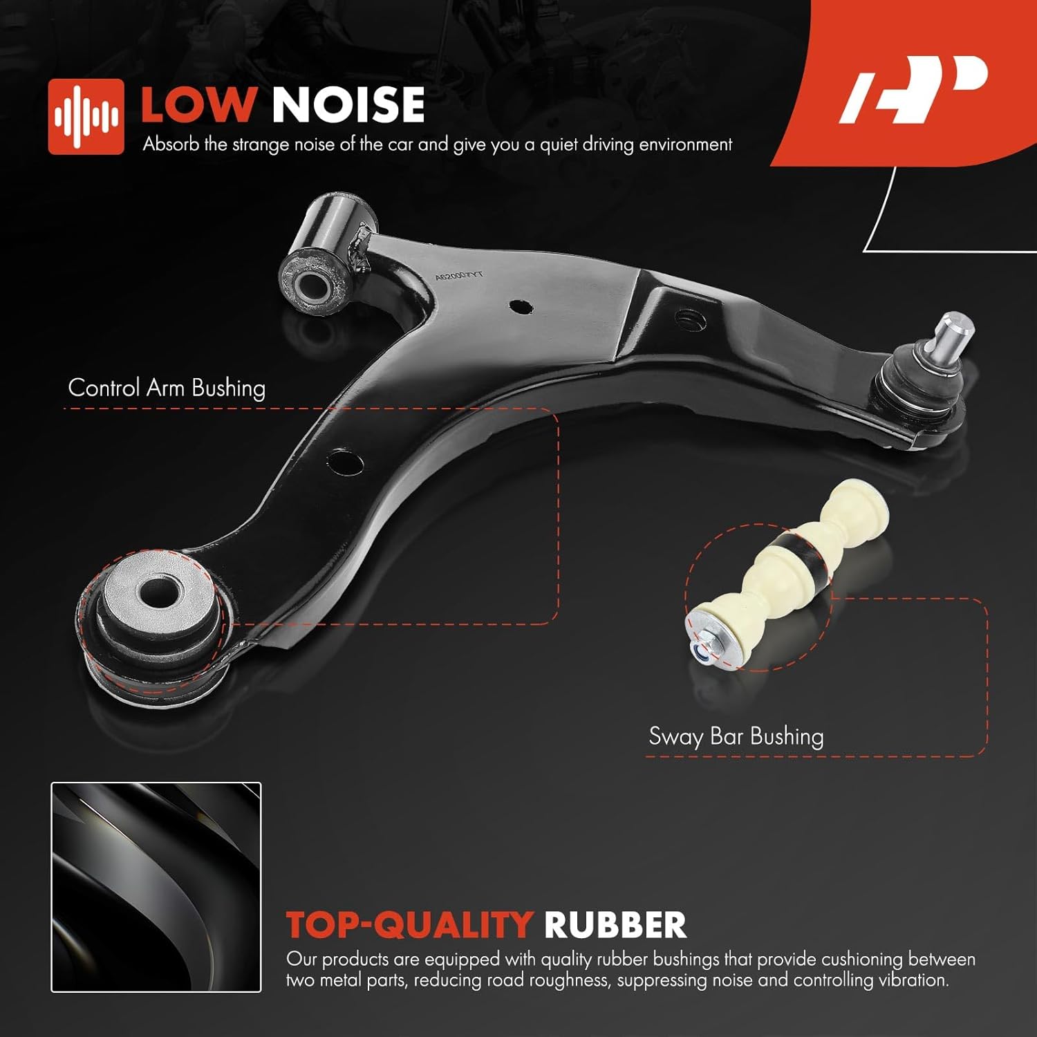 A-Premium Set of 8, Front Lower Control Arm, Sway Bar Link, Inner Outer Tie Rod End, Compatible with Chrysler PT Cruiser 2001-2010, Dodge Neon 2001-2005