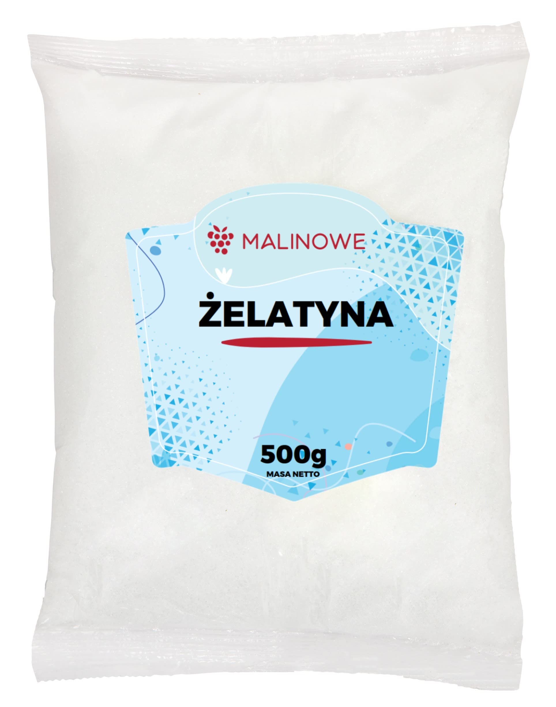 Malinowe ŻELATYNA 500g Spożywcza Wieprzowa 180bi