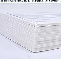 Vista 7 de Tablero de espuma de 24 x 36 x 3/16 pulgadas, paquete de 12 unidades, tablero de póster blanco, sin ácidos, doble cara, rígido, tablero de espuma