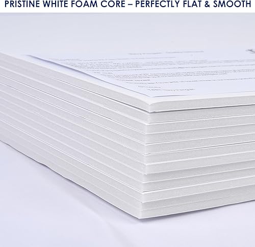 Vista 7 de Tablero de espuma de 12 x 16 x 3/16 pulgadas, paquete de 12 unidades, tablero de póster blanco, sin ácidos, de doble cara, rígido, tablero de espuma