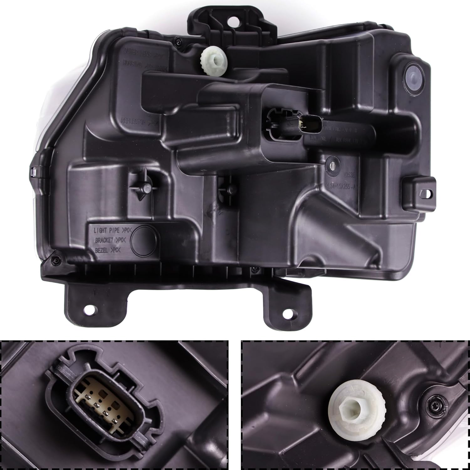 LED Fog Light with Daytime Running Lights for Ford F-150 King Ranch/Platinum 2024 2025 Driving Fog Lamps Assembly Plug & Play Left Driver Side