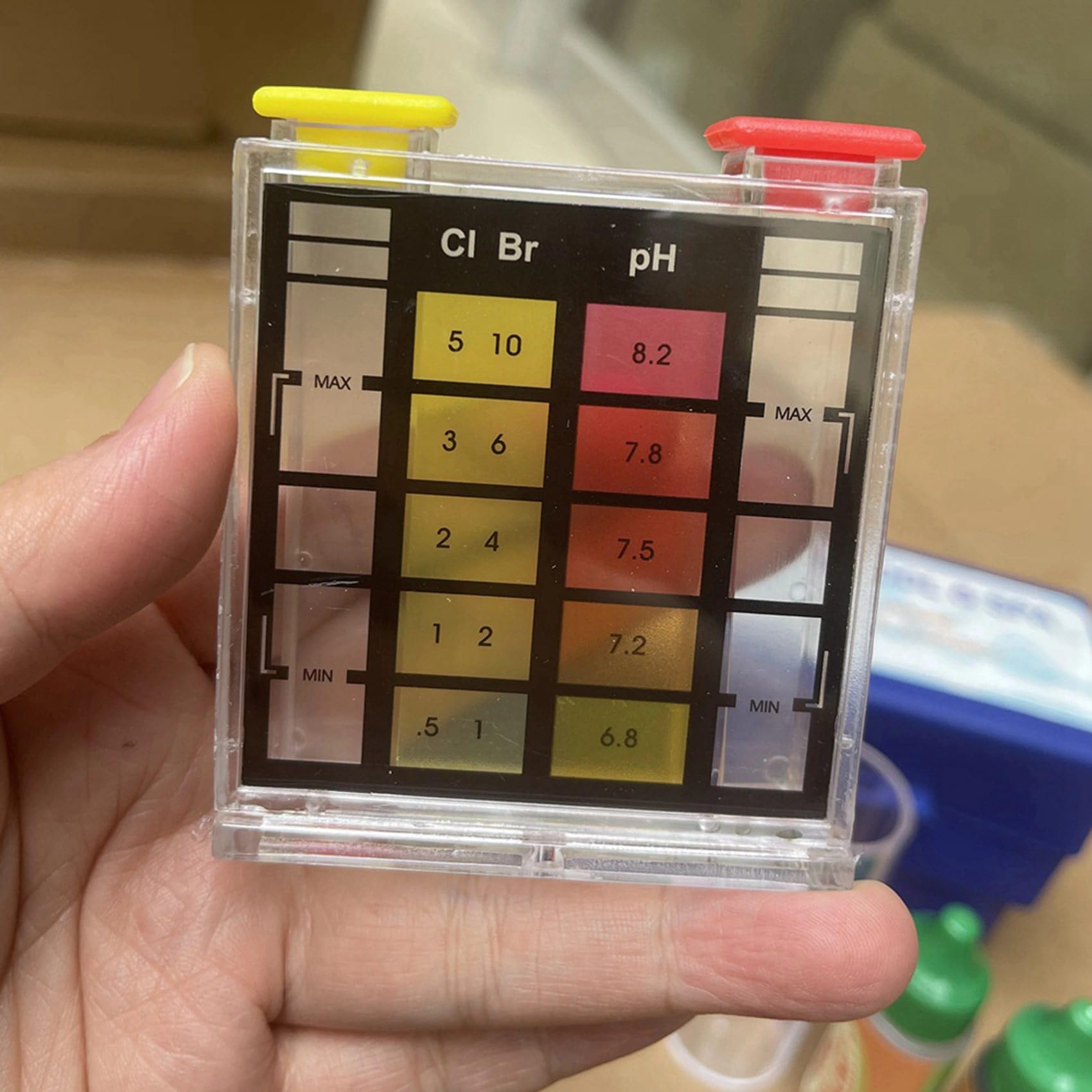 2X Kit di Test A 5 Vie per Piscina e SPA Acid Demand Alcalinità Totale Bromo PH Set di Test per La Qualità 'Acqua