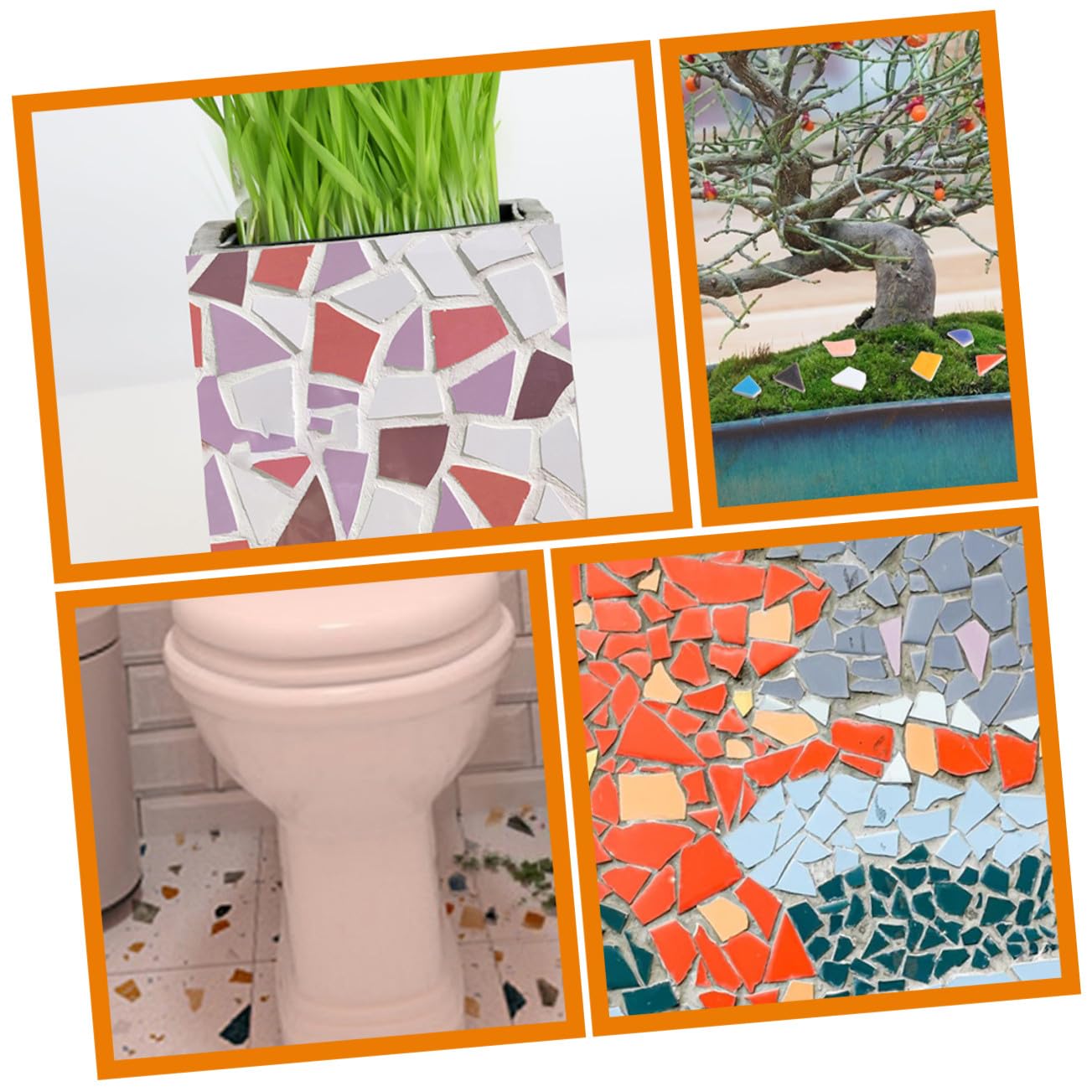 Azulejos de Cerámica para Manualidades Diy, 1 Bolsa de Mosaico