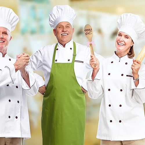 Miniatura 4 de Juego de 3 trofeos de premios de Chili Cook off para cocinar, cucharas de madera para cocinar, cuchara de chile de mango largo, cuchara de servir,