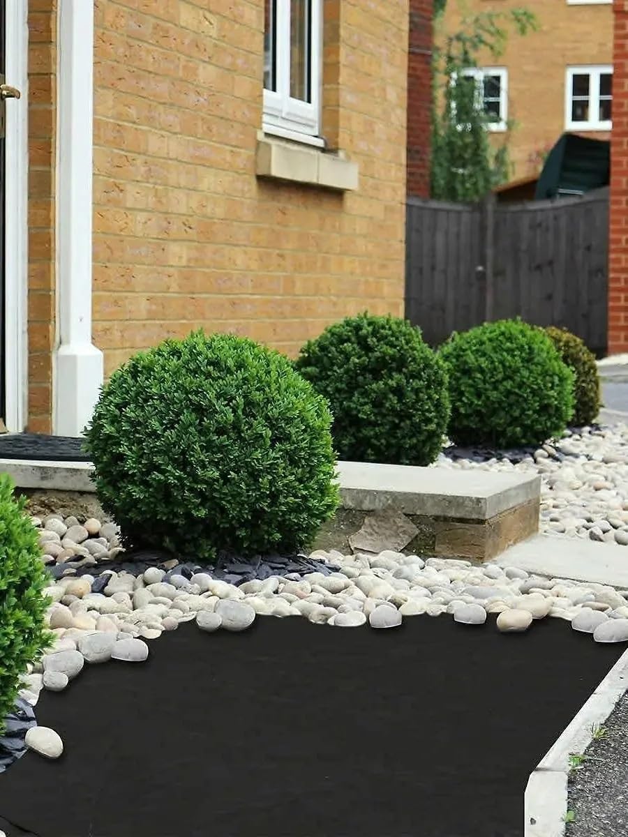 Telo Pacciamatura Tessuto di Base geotessile, Resistente all'erba del Cortile, aiuola da Giardino, separazione Terreno, drenaggio, Traspirante | 60CMX1000CM