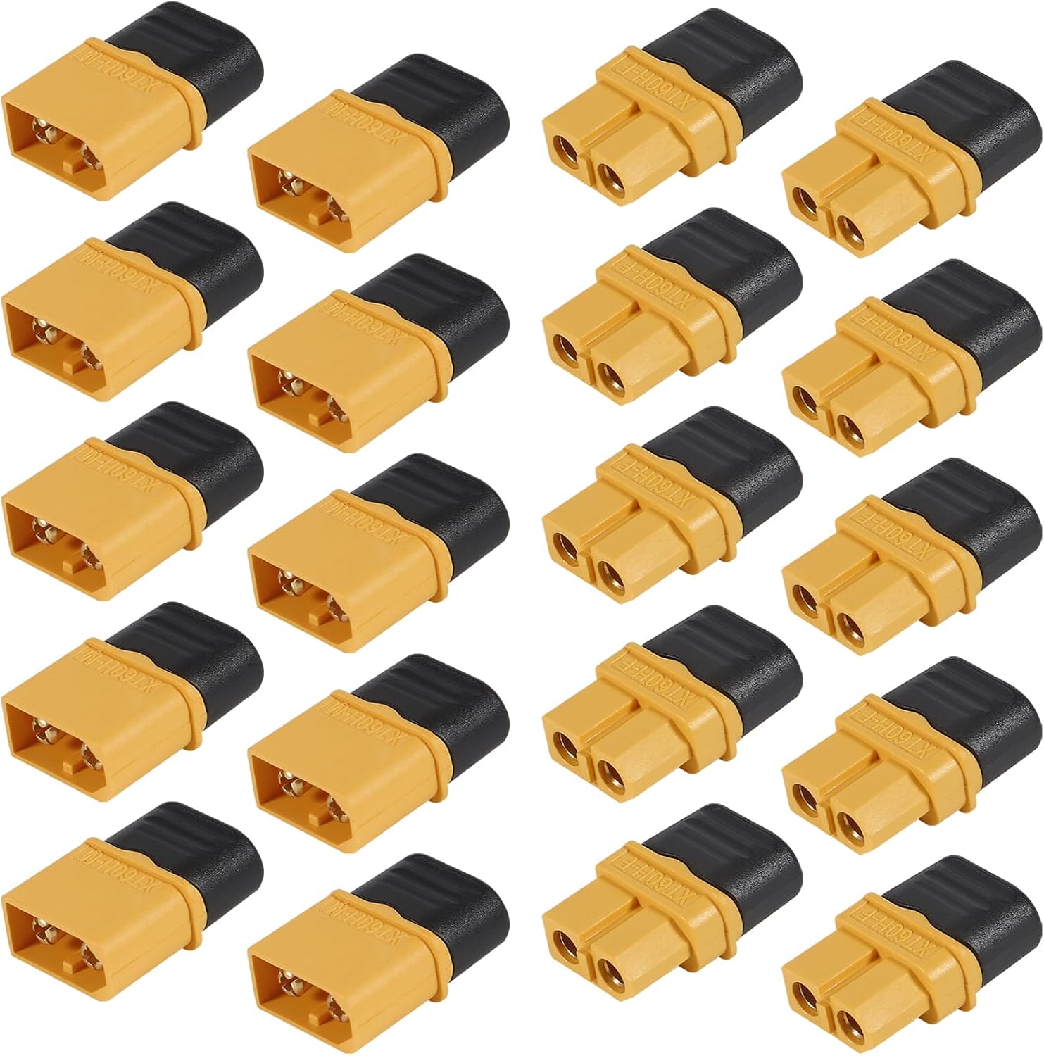 10 Pair XT60H (XT60 Upgrade) Male Female Bullet Connectors Power Plugs with Sheath for Lipo Battery RC Planes Cars