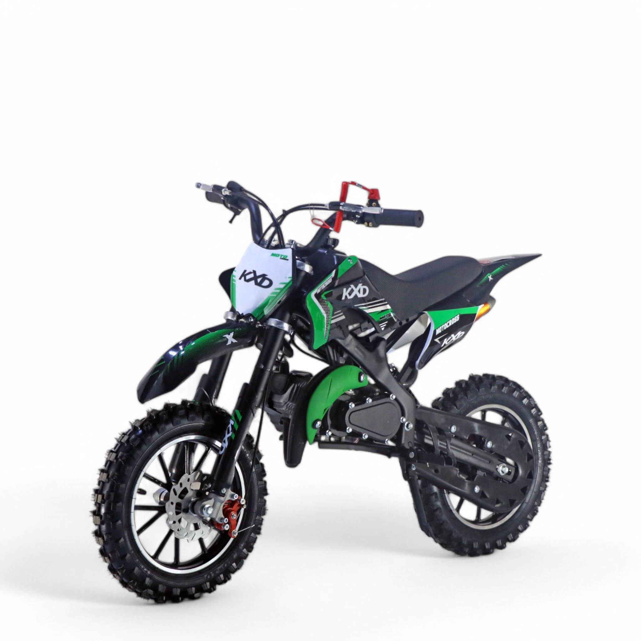 KXD 701A/706A/708A/705A 49cc 2Takt 4Takt Dirt Cross Pocket Enduro Dirtbike Motocrossbike Motocross Motorrad Cross 49ccm Vorderrad Motor Pocketbike (Grün, KXD 701 49ccm 2Takt)