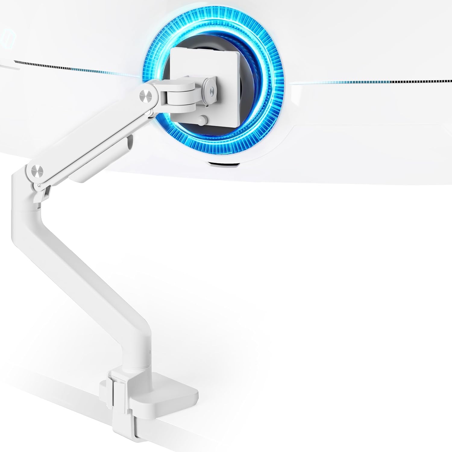 ARES WING Ultrawide Monitor Arm White for 17 to 49...