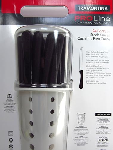 Tramontina PROLine - Cuchillos para carne, juego de 24 unidades, grado comercial
