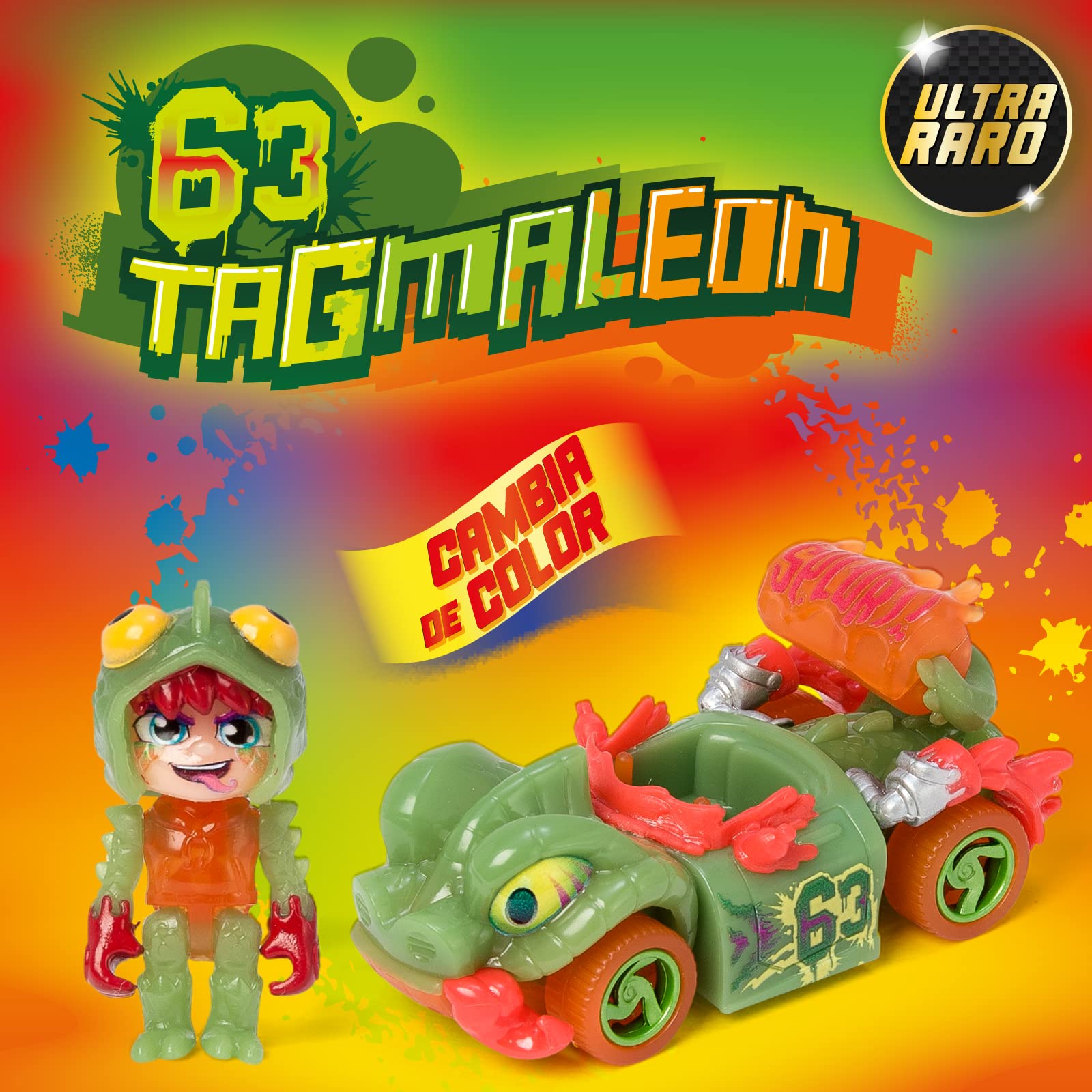 T-Racers Serie Color Rush – Colección Completa de la Serie Color Rush de T-Racers. Coches y Pilotos Sorpresa coleccionables. Coches Desmontables por Partes y con Piezas Intercambiables
