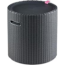 Keter Cool Side Table Cooler 3 in 1 Outdoor Patio Table and Ice Chest Storage, Ideal Hot Tub Table, Decor and Outdoor Patio Bar, Portable Bar, Graphite