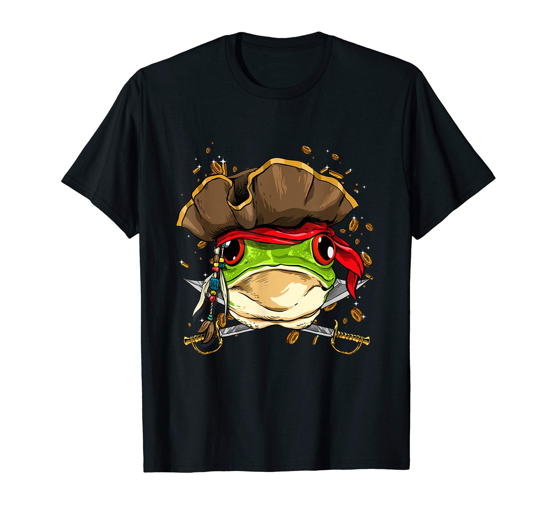 Wowsome!Pirate Frog Jolly Roger Halloween Costume Christmas T-Shirt