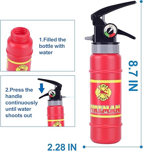 Miniatura 5 de Disfraz de bombero de 13 piezas para niños, disfraz de bombero para niños y niñas, jefe de bomberos, juego de rol con accesorios