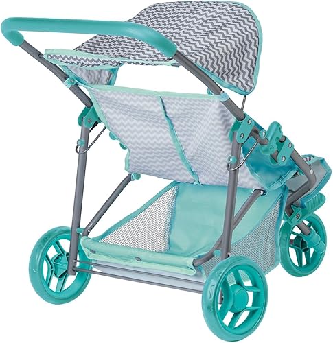 Miniatura 2 de Adora Elegante cochecito de muñeca Zig Zag Jogger para muñecas, cubierta solar convertible, almacenamiento de accesorios para muñecas, se adapta a