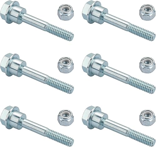Shuisen Husqvarna 580790401 Kit de pernos y tuercas de cizallamiento para Husqvarna Craftsman Poulan 2 etapas - 6 paquetes