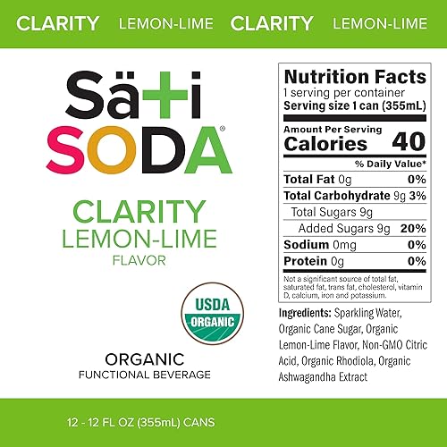 Vista 17 de Sati Soda Berry – Soda energética natural con yerba mate y guayusa – Baja en azúcar (0.32 oz), bebida gaseosa orgánica y limpia con cafeína – Baja