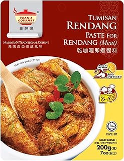 Tean's Gourmet Malaysian Traditional Rendang Dry Curry Paste for Meat (N...