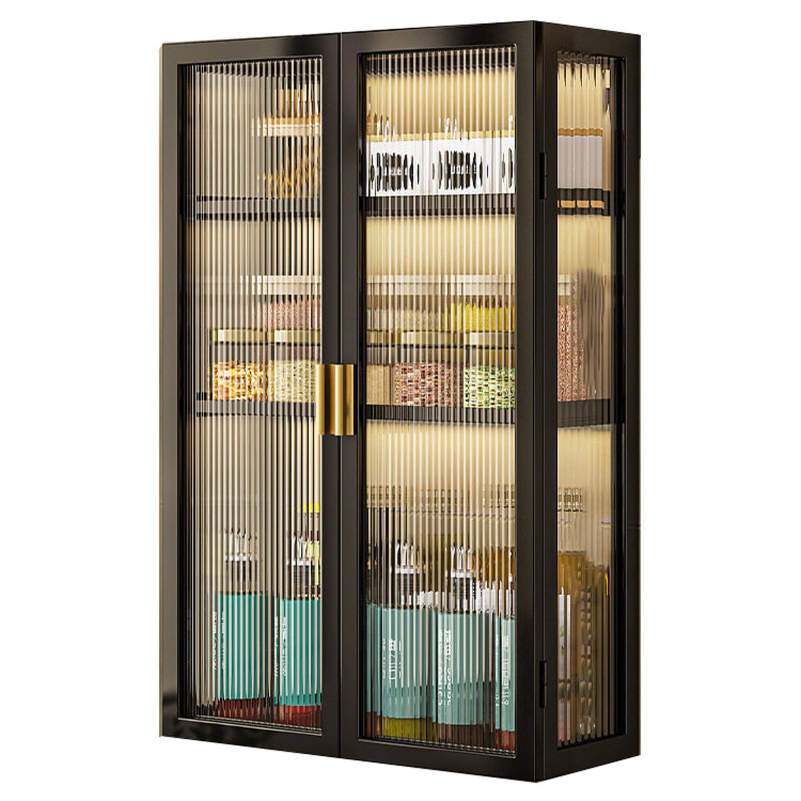 BHGFYXBS Metal Mcine Cabinet With S Door Over Toilet Sto Wall Mounted Bathroom & Kitchen Cupboard Versatile For Living Room & Bathroom Spaces,Black-40X70X14Cm,Black-40x70x14cm