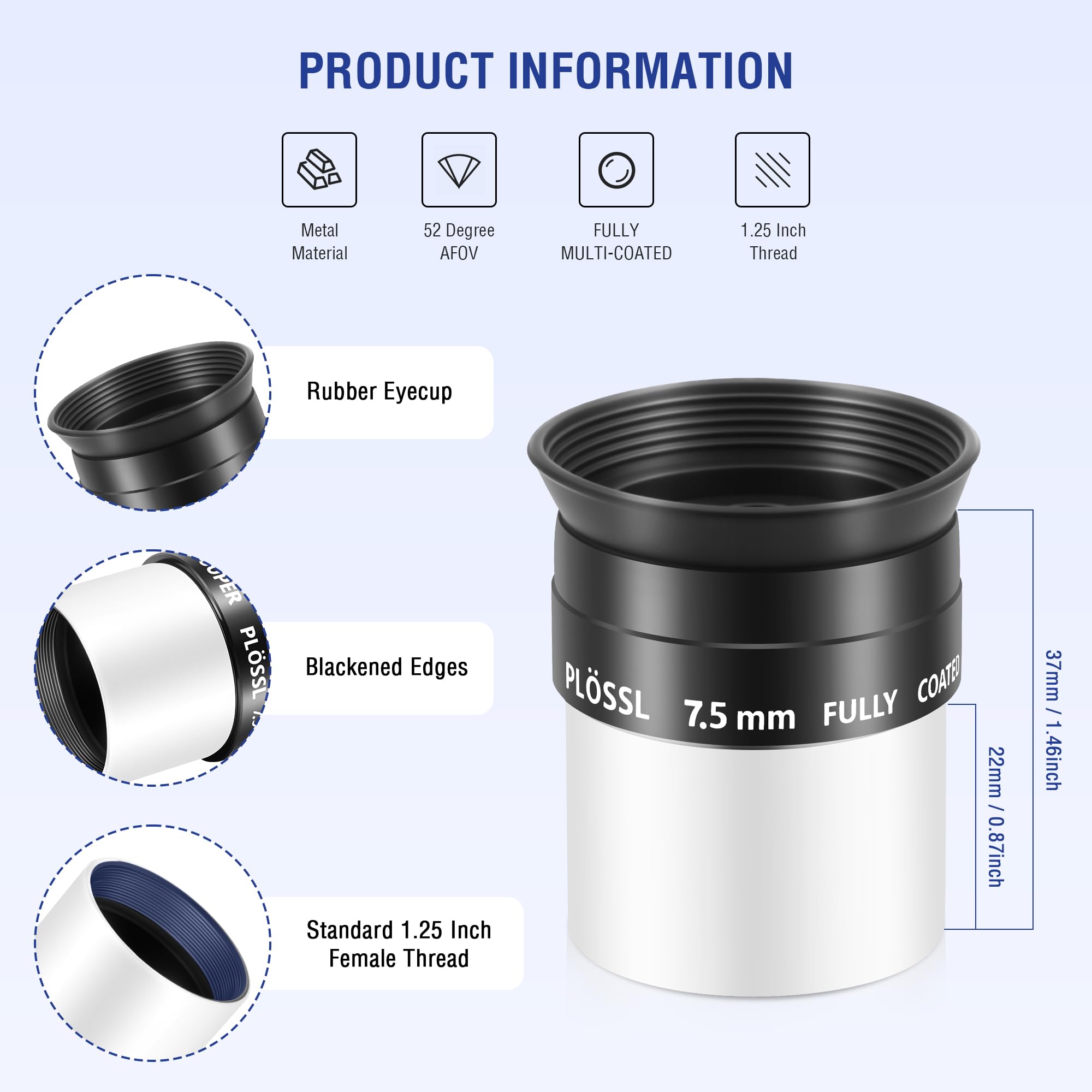 Astromania Okulary Super Ploessl 3,2 cm 7,5 mm - najbardziej niedrogi sposób na uzyskanie ostrego obrazu