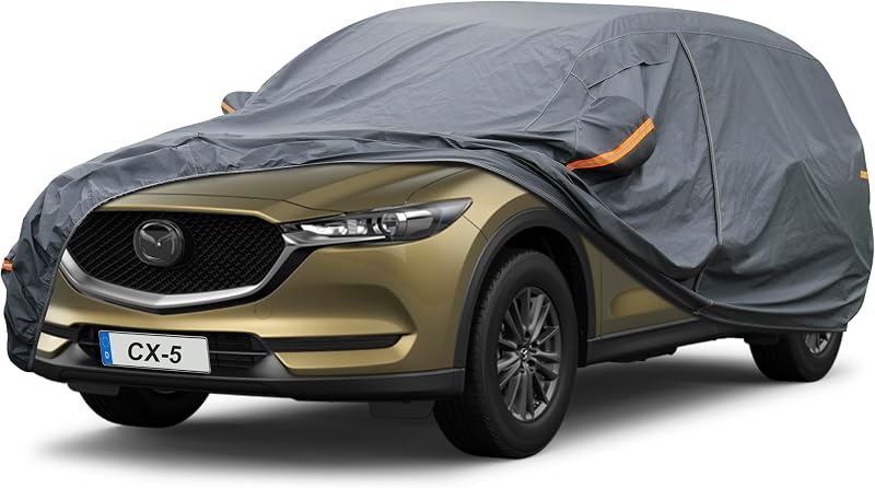 GUNHYI Premium Car Cover Custom Fit Mazda CX-5 CX5 (2012-2026), 16 Layers Heavy Duty Car Cover Waterproof All Weather with Zipper Door for Sun Rain Snow Dust Uv Protection