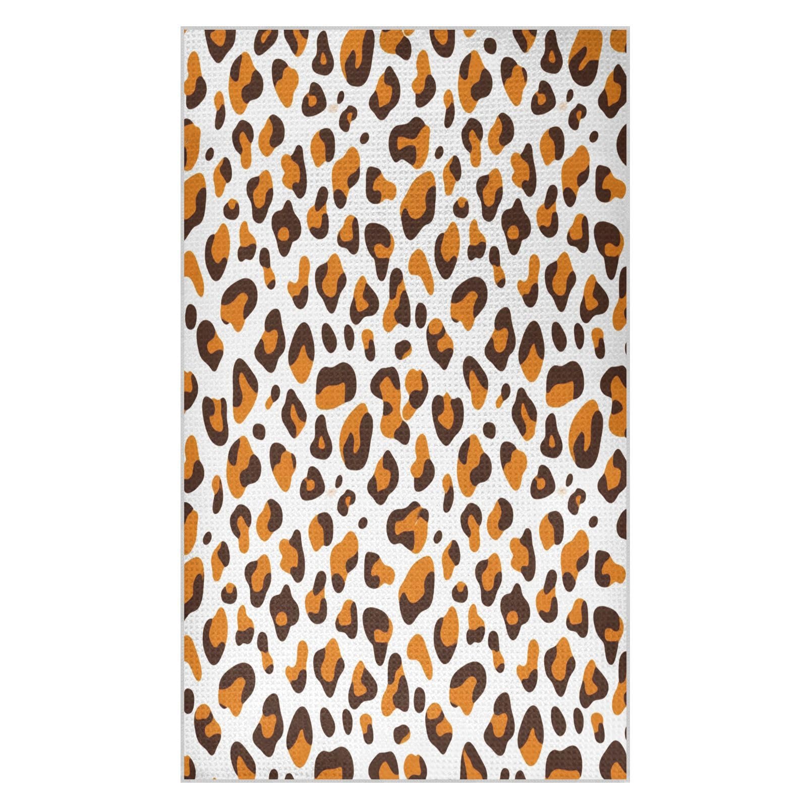 BURSTDDY Leopard Print Kitchen Towels,Absorbent Dish Towels 1 Pack