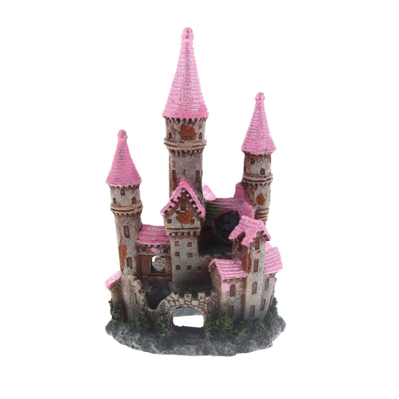Aquaone Pink Aqua One New Ruined Castle Small 8X7.5x13.5cm 36868