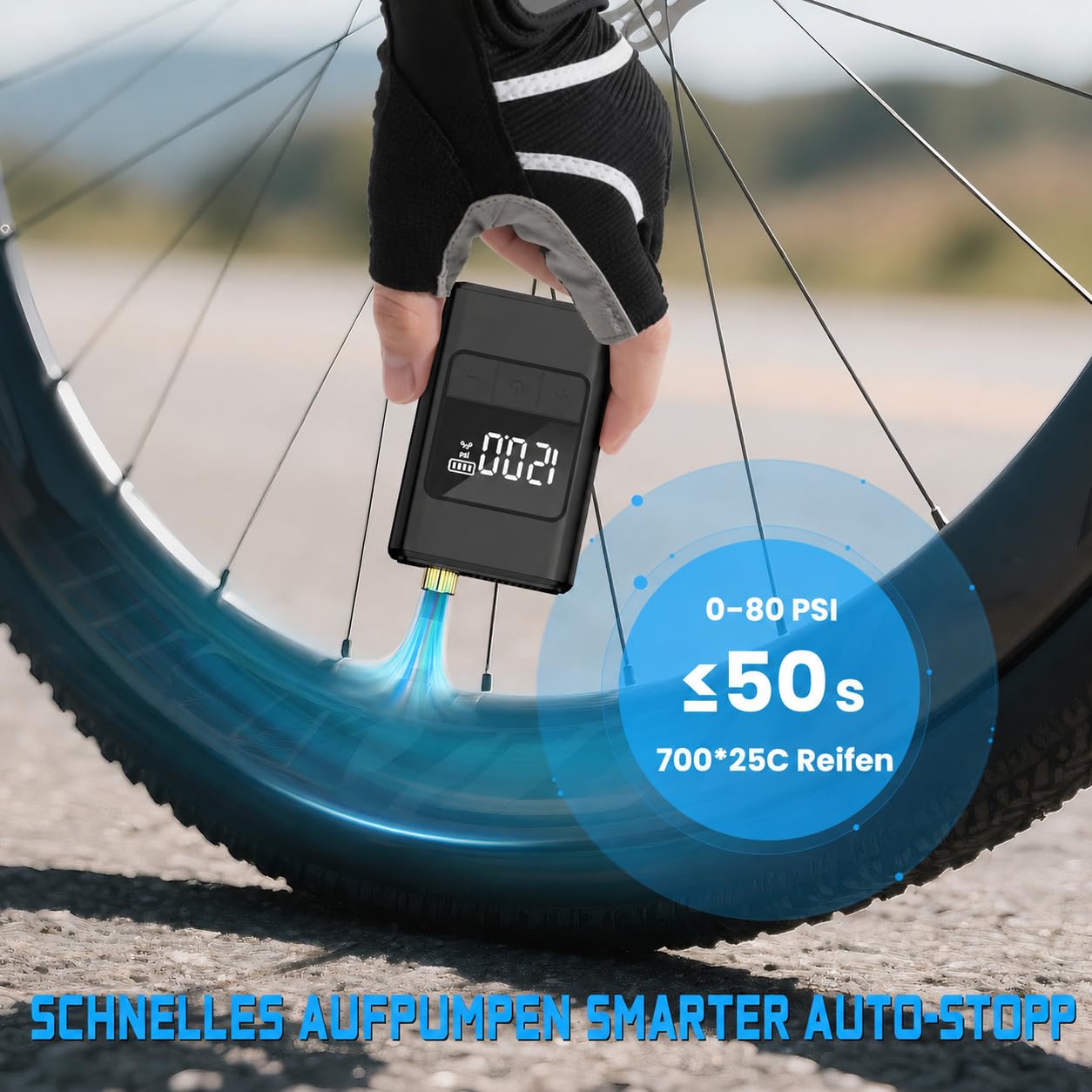 Pompe À Vélo Électrique, Pompe Électrique, Pompe À Vélo Électrique, Pompe Électrique, pour Les Vélos Électriques, Les Vélos De Montagne, Les De Ville Et De Course avec des Valves De Presta Et Schrader