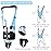 IULONEE Baby Walking Harness Breathable Handheld Kids Toddler Helper Assistant Adjustable Infant Walker Help Baby Walk Stand Up Child Learning Belt for 8-24 Month Old Babies Activity (Blue)