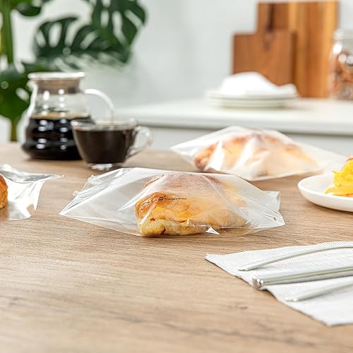 Miniatura 9 de Restaurantware -Bolsas de golosinas de 10 x 8 pulgadas, 100 bolsas de galletas para microondas - Diseño de labios y cinta, resistentes al calor,