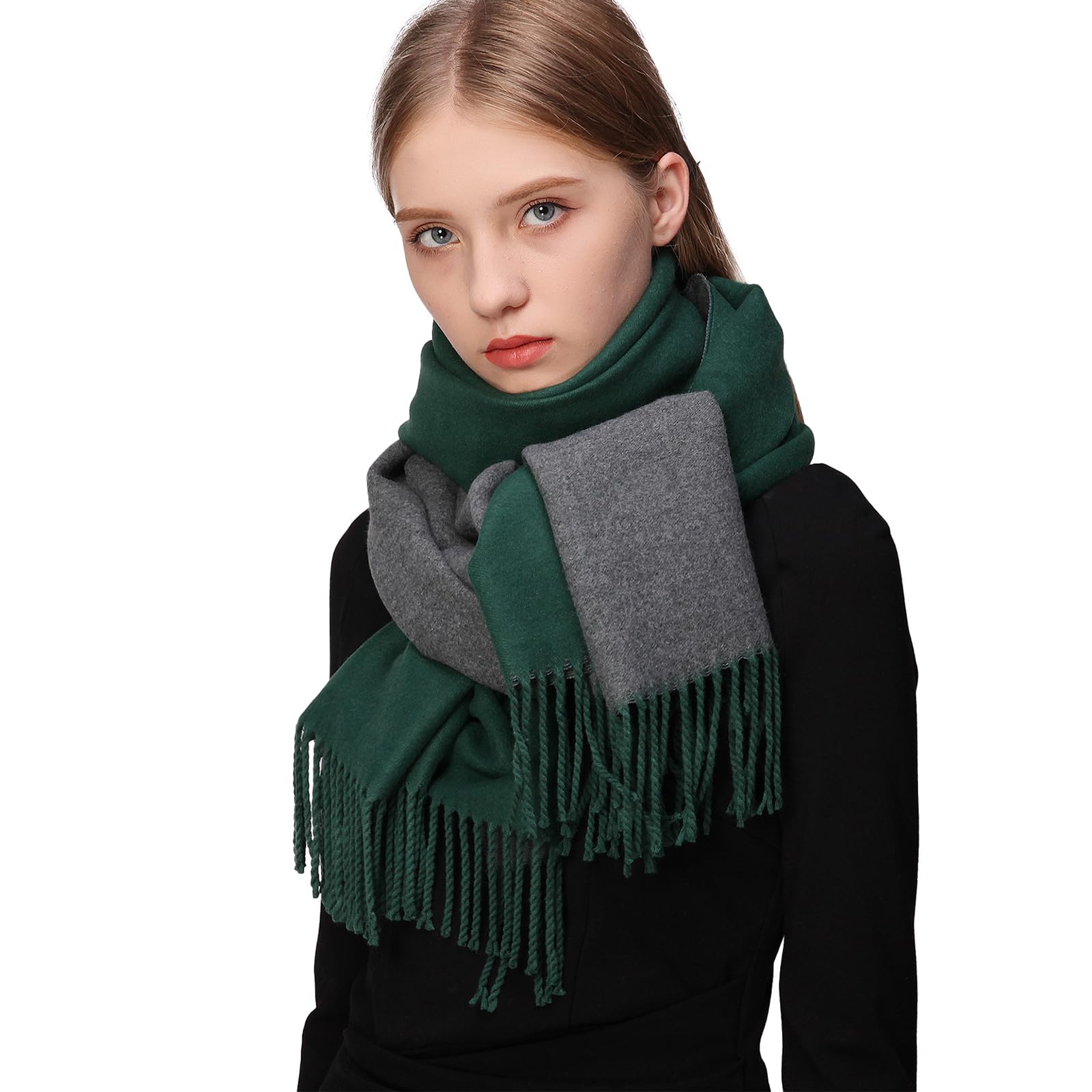 RIIQIICHY Donna Sciarpa Scialle Pashmina Invernale Elegante Lungo Morbida Rversibili Stole Avvolgere