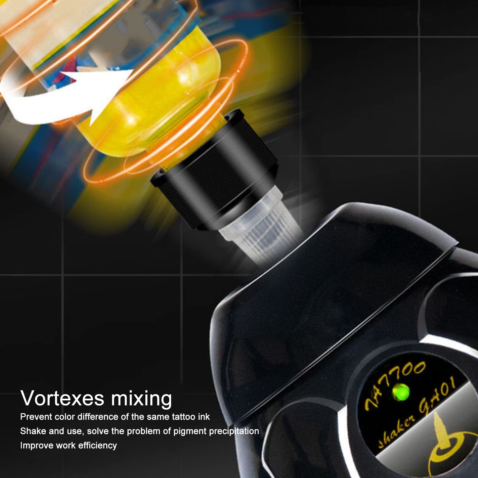 Mini Vortex Mixer, 5200 U/min Vortex Shaker für Farben, Tätowierfarbe, Gelpolitur und Wimpernkleber, Nagellack Shaker, Farbmischer, Wiederaufladbarer Akku
