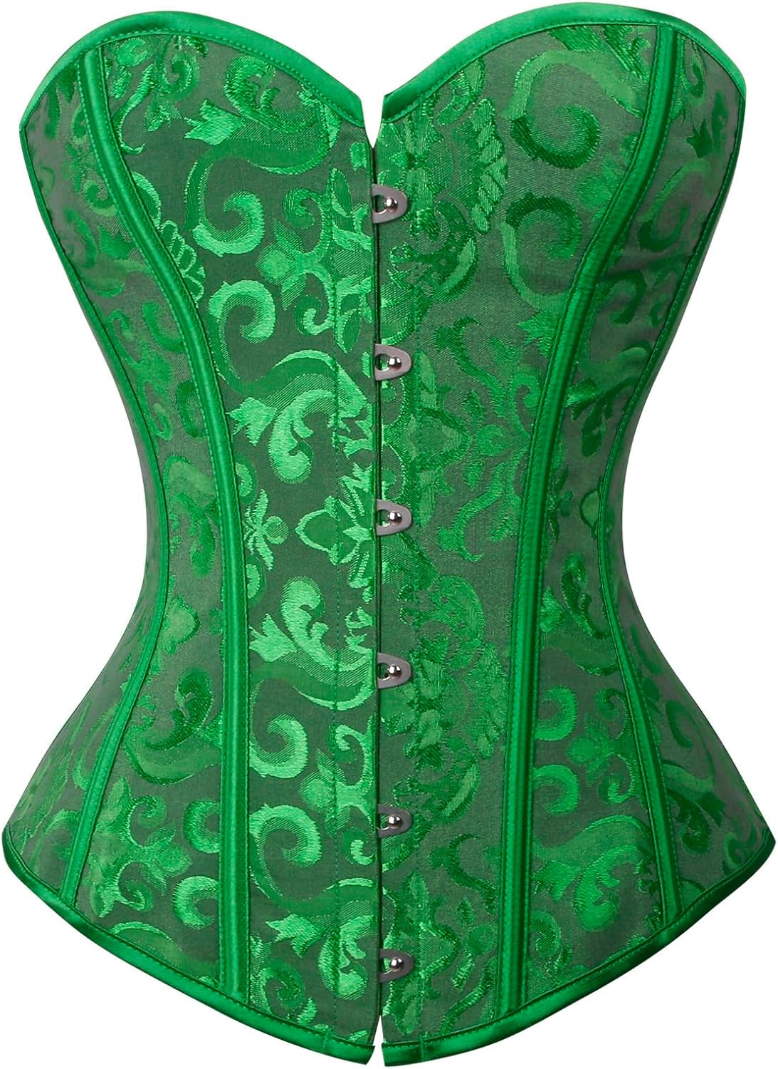 Kimring Women's Vintage Palace Jacquard Body Shaper Strapless Overbust Corset