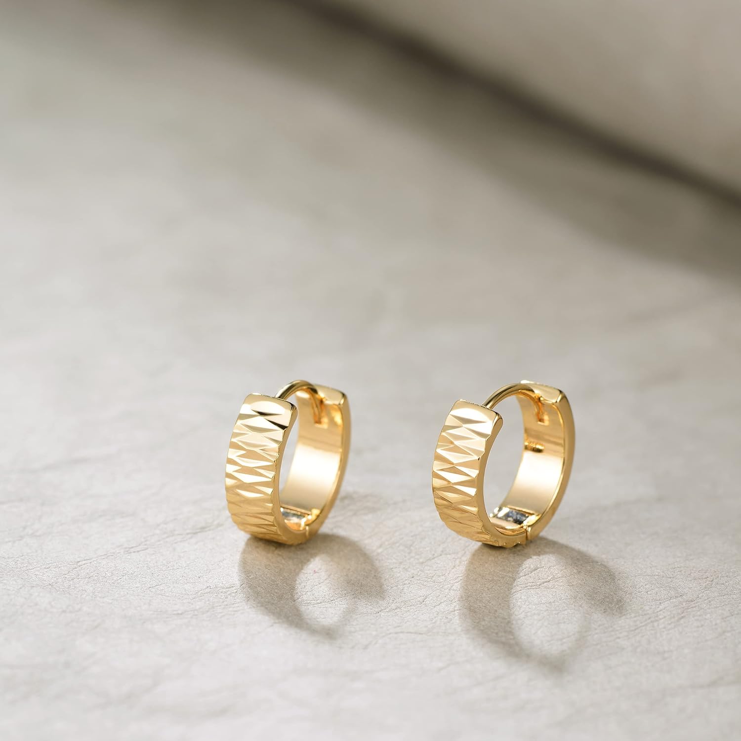 LOYATA Gold Huggie Hoop Earrings 14K Gold Plated Dainty Small Simple Hypoallergenic Jewelry Gift for Women - Image 5