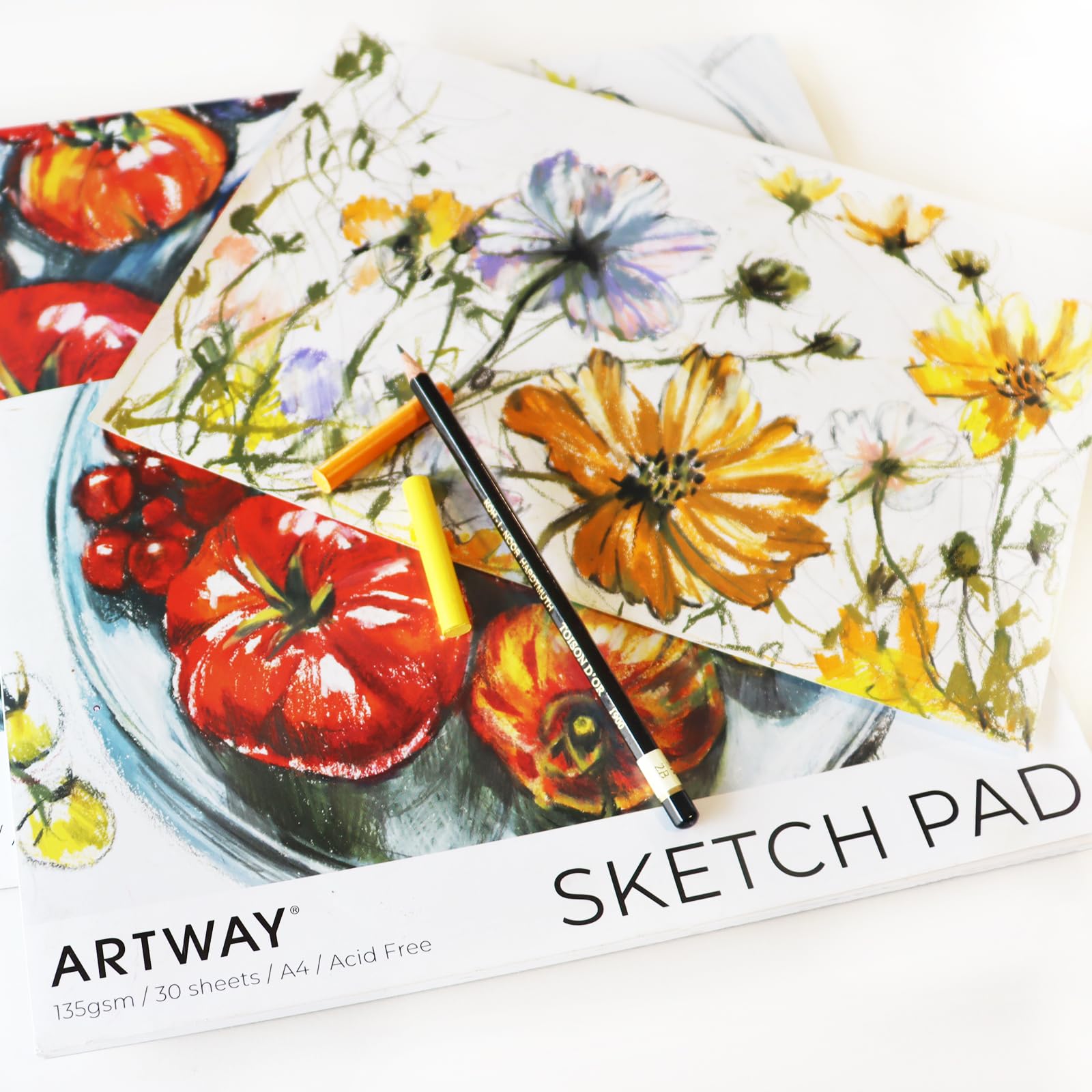 Artway A3 Skizzenblock, 135g/m² Zeichenpapier, 5er-Pack