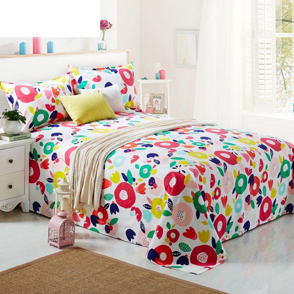 Drap en coton double 200x230cm au tissage traditionnel haut de gamme