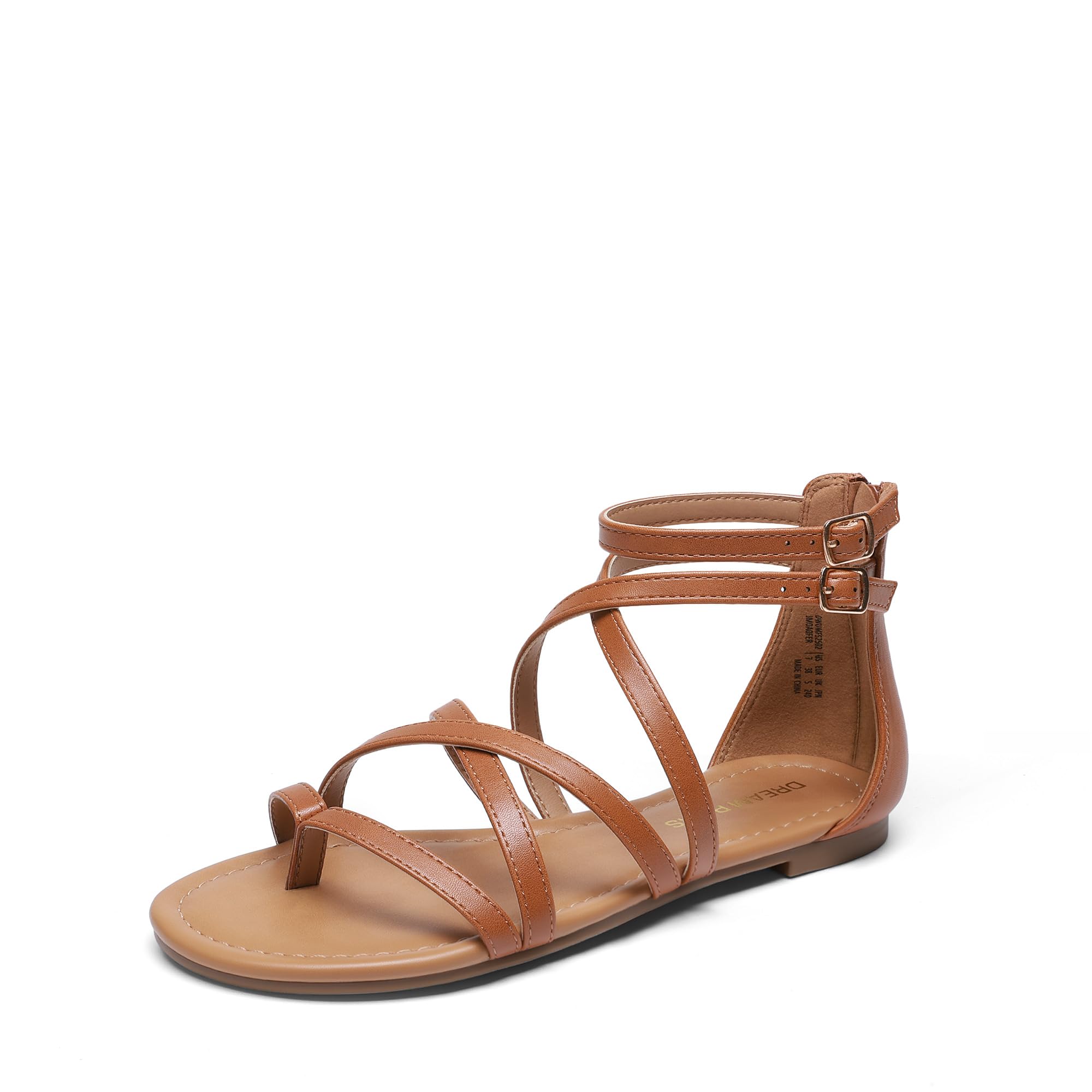 DREAM PAIRS Gladiator Cross Strap Sandal