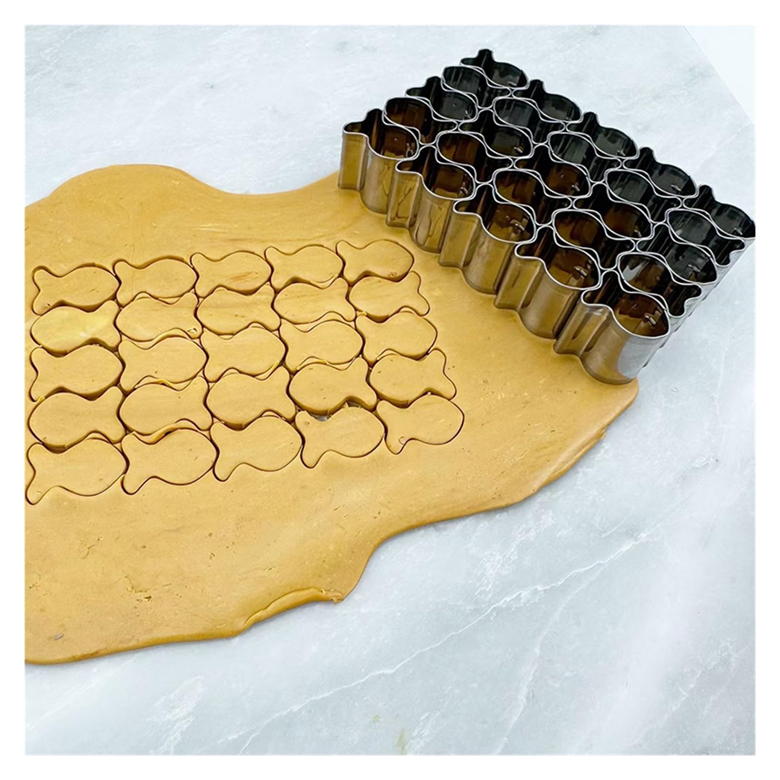 Mini-Fisch-Ausstechformen aus Edelstahl, einzigartige Formen for Backen von Keksen und Crackern