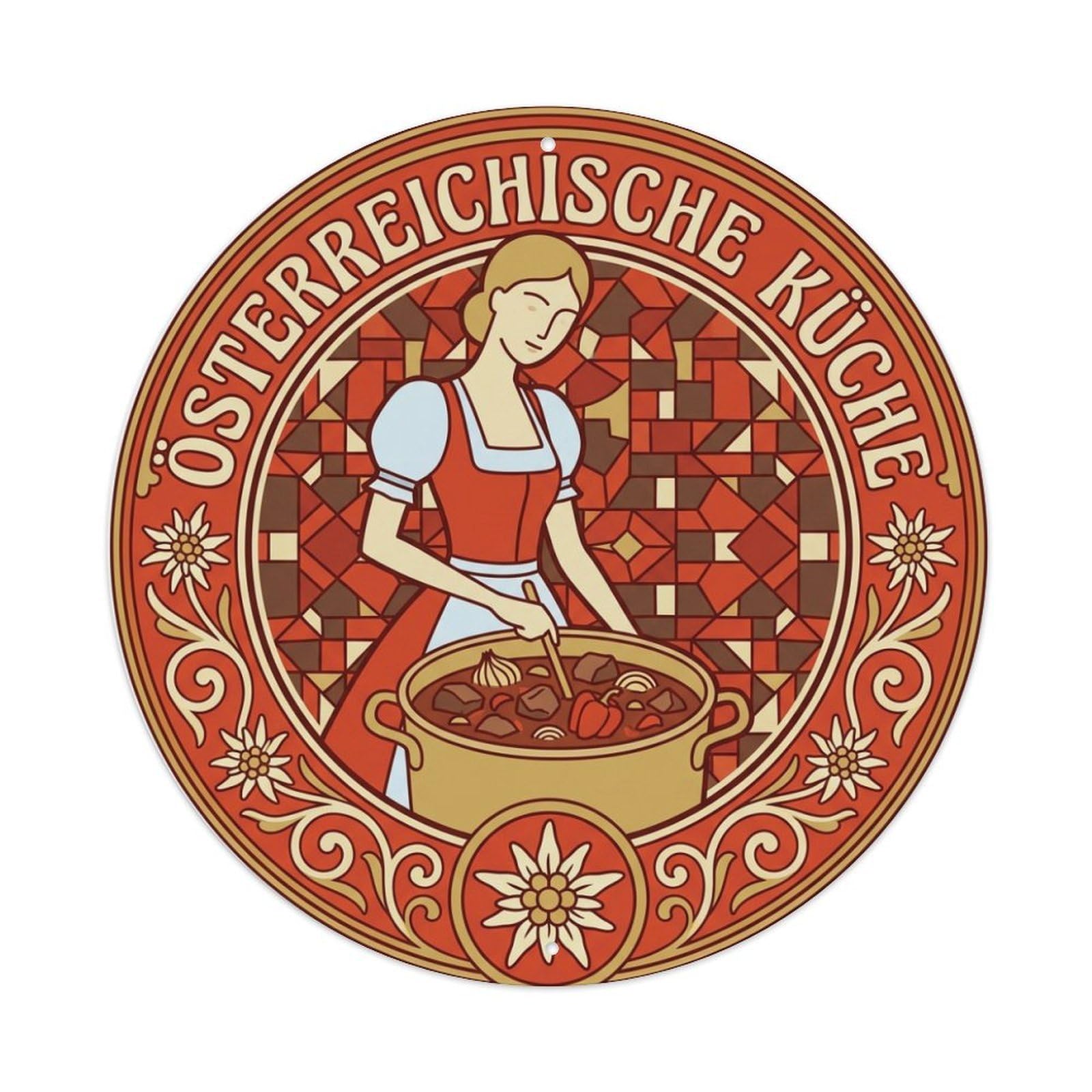 Austrian Cuisine Culinary Travel Food Goulash Metal Tin Sign