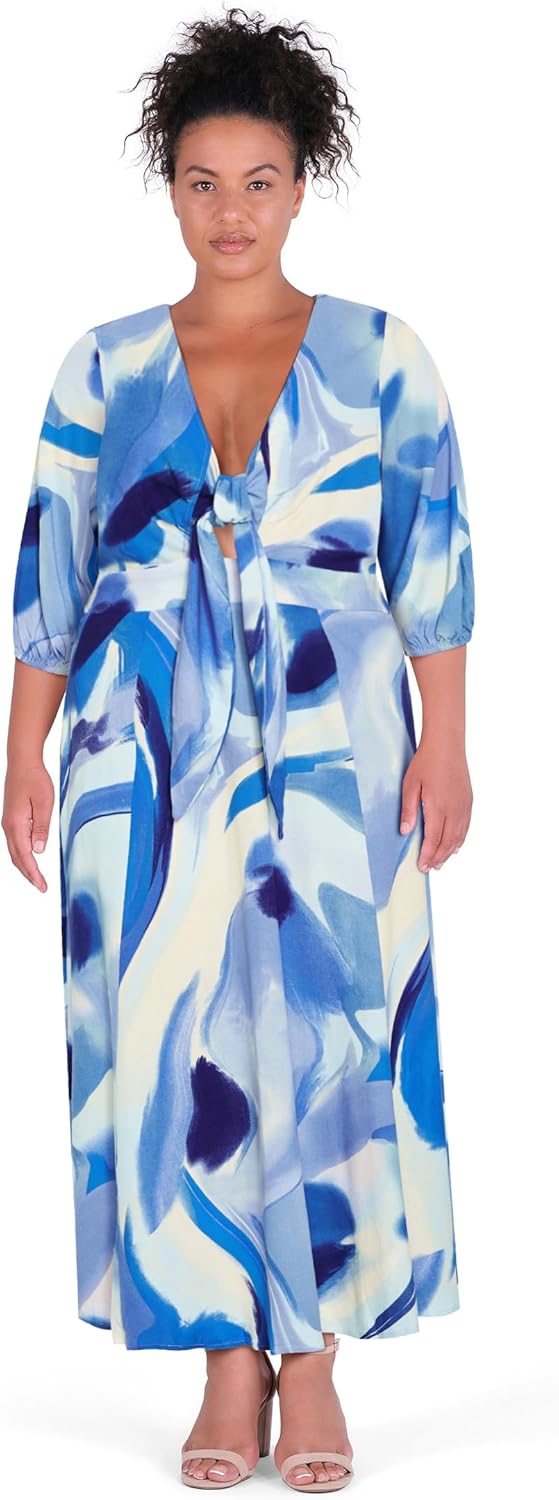 City Chic Women's Plus Size Dress - Twist Tie Print
