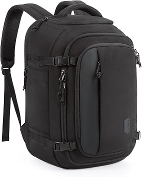 BAGSMART 28L Water-Resistant Travel Backpack, USB Port, 17.3" Laptop, Black