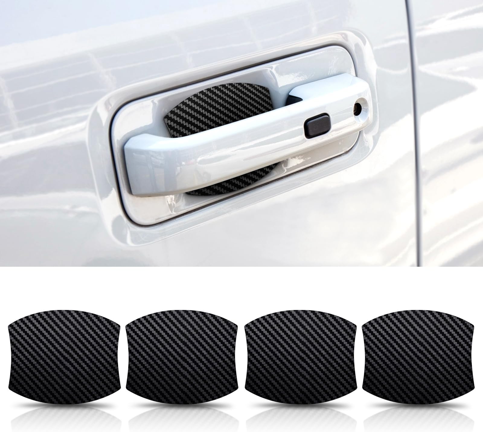 UGSHY Pack of 4 Car Door Handle Protector, Universal Car Door Handle Sticker, Anti