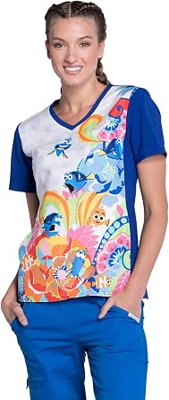 Tooniforms Women Scrubs Top V-Neck TF627, XS, Groot