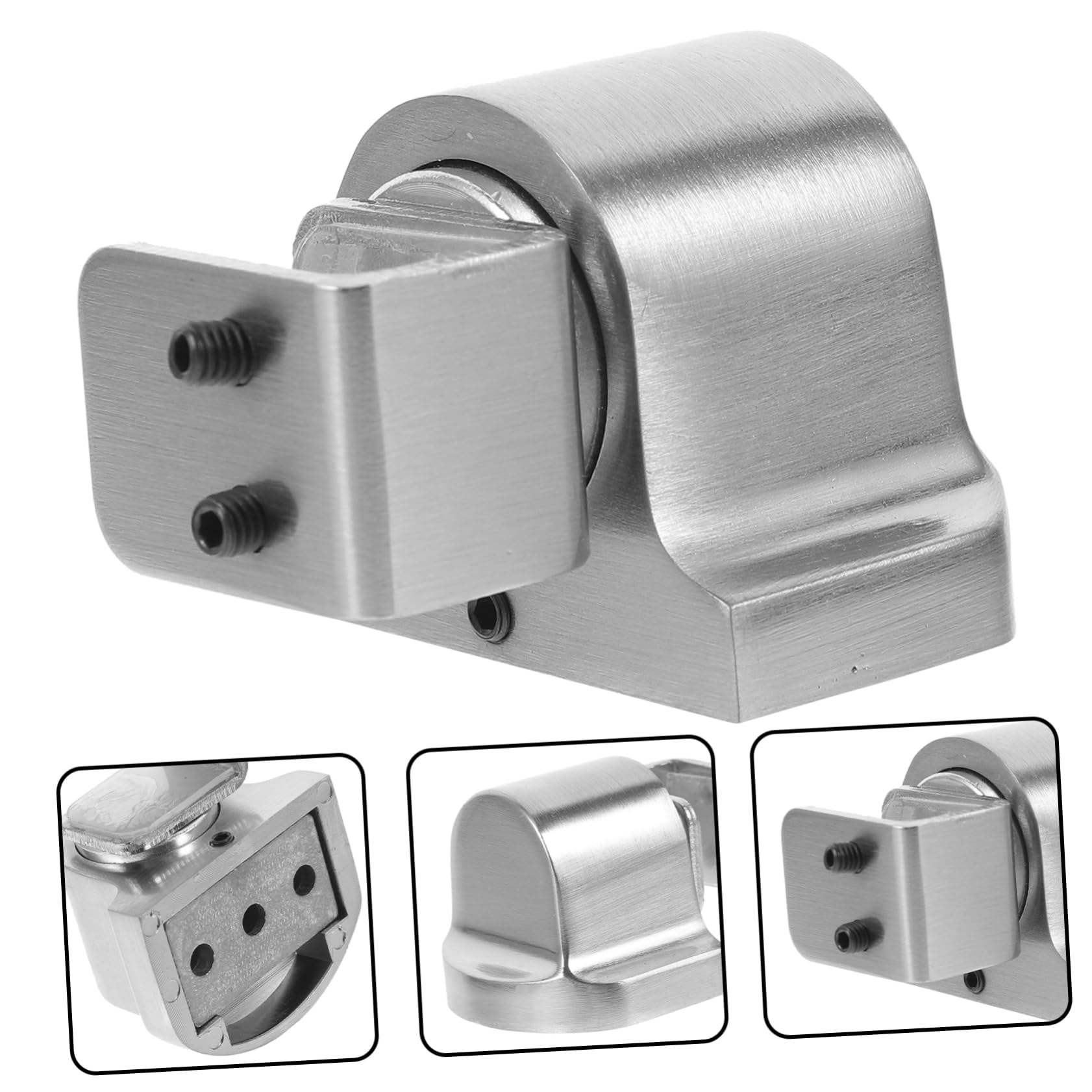 EXCEART 5 Set Resistente alla porta bloccante della porta localizzazione tappi montare chiusura magnetica della porta protezione da parete per fermaporta Lega di alluminio