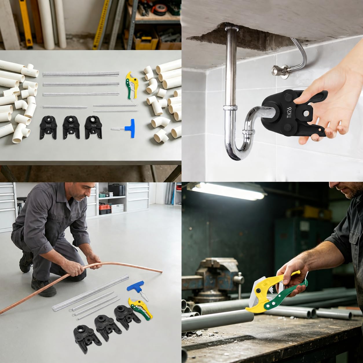 Mâchoire de sertissage TH16 TH20 TH26 - Kit d'outils - Contour TH - Multi calibreur - Pour systèmes de tubes composites