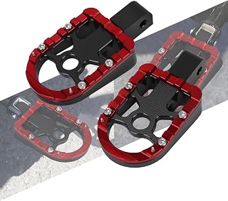 Rear Passenger Footpegs CNC Aluminum Fit For Harley Softail Breakout Fat Boy Street Bob Heritage Classic Low Rider Sport Glide Slim Standard Deluxe LiveWire 2018-later (Red)